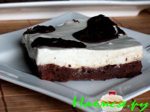 Шоколадно-молочное пирожное "Зорька"