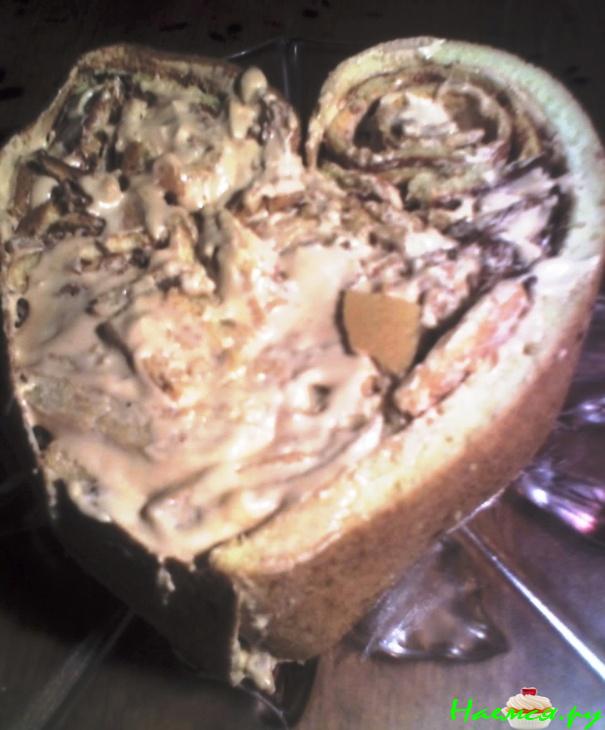 Бисквитный торт "Валентинка"