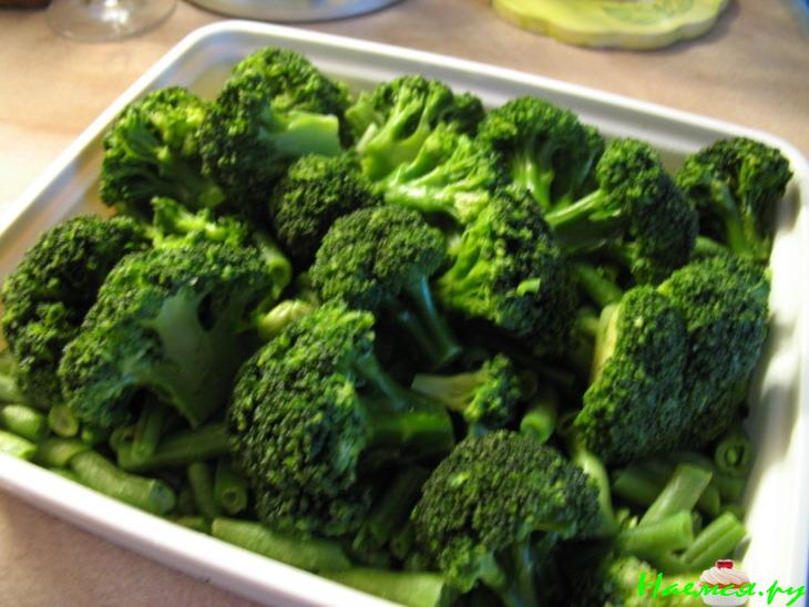 Киш с куриными потрошками, зеленой фасолью и брокколи Киш с куриными потрошками, зеленой фасолью и брокколи