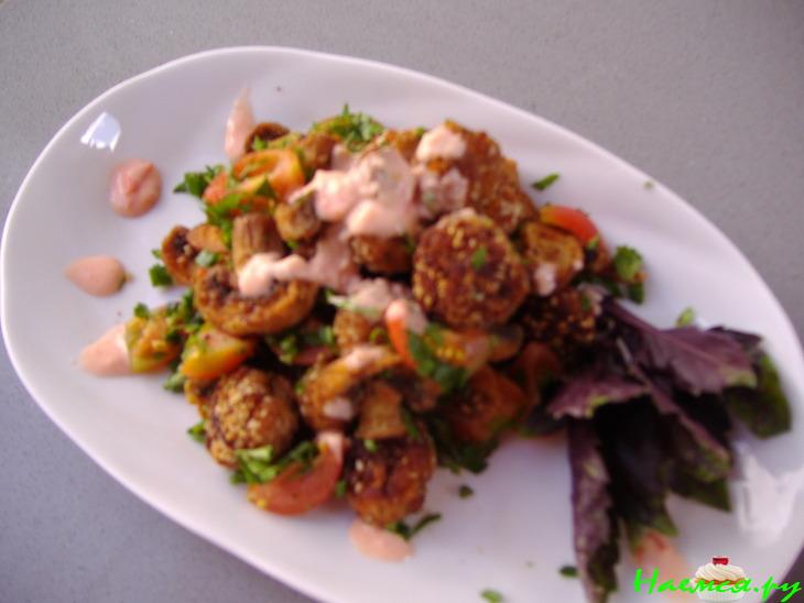 Салат с фаршем и грибами "Экспромт" Салат с фаршем и грибами "Экспромт"