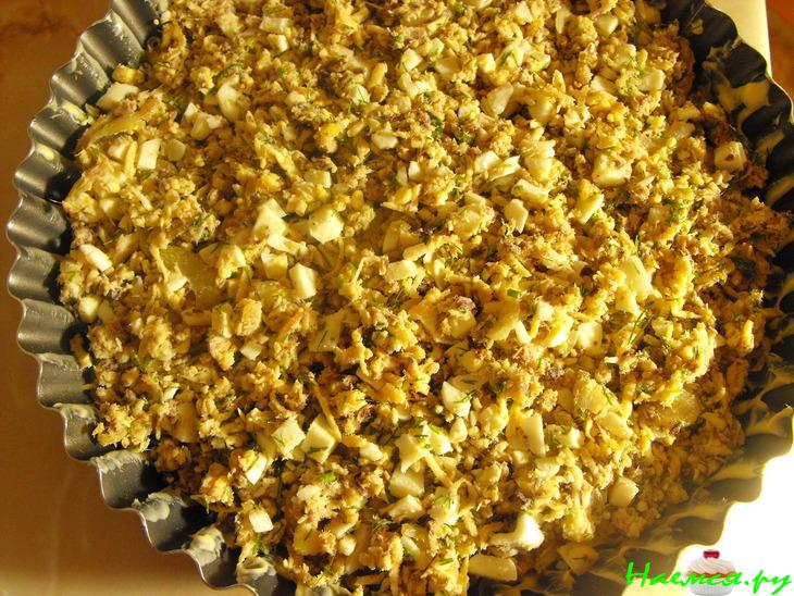 Пирог с тунцом, яйцом и сыром Пирог с тунцом, яйцом и сыром