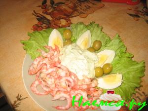 Креветки с чесночным соусом