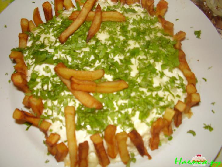 Слоеный салат "Забор"