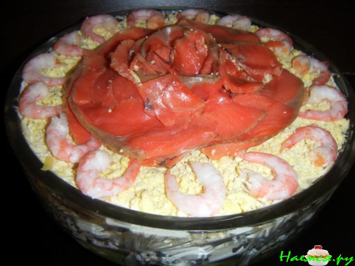 Праздничный рыбный салат