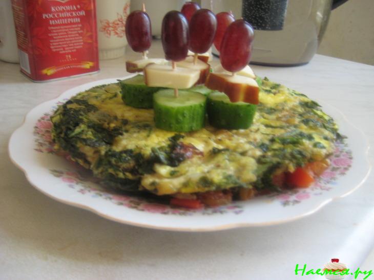 Жаркое из яиц на овощной подушке "Шесть бакинских коммерсантов"