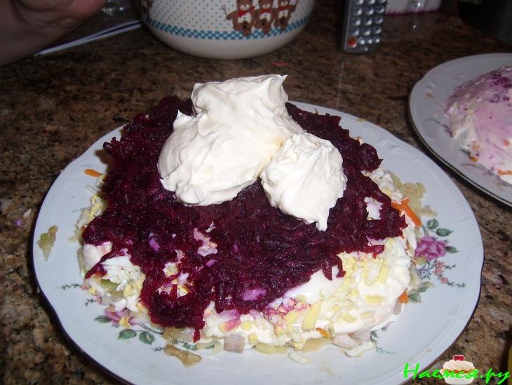 Селедка в шубе с яблочком