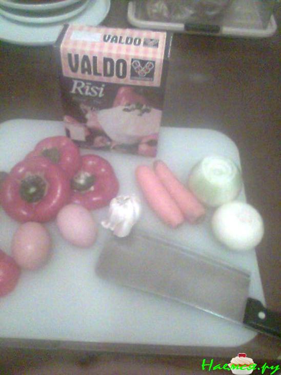 Жареный рис с овощами Жареный рис с овощами