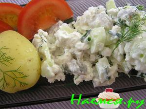 Закуска из домашнего сыра