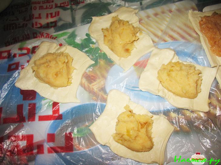 Бурекасы или слоённые пирожки с картошкой. Вариант 2: слоённые пирожки с мясом