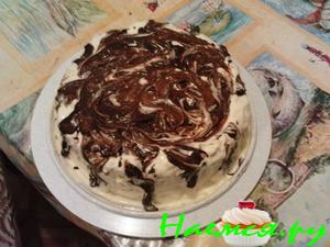 Торт "Белочка" с кедровыми орешками