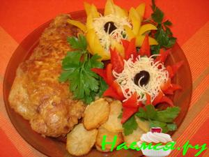 Фаршированная отбивная в коньячно &ndash; горчичном маринаде