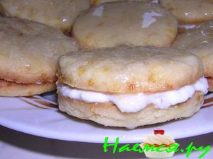 Апельсиновое печенье с творогом и сгущенкой
