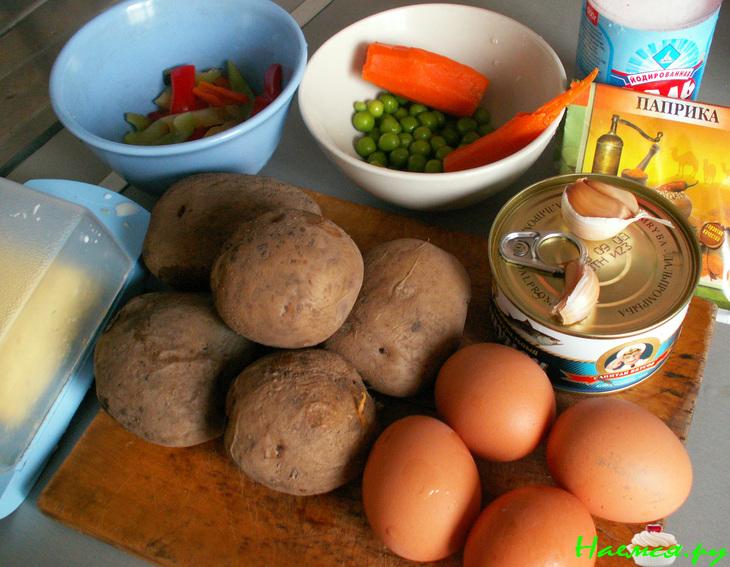 Картофельная тортилья с тунцом