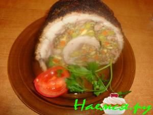 Рулет "Пестрый" (из свиных ребер)