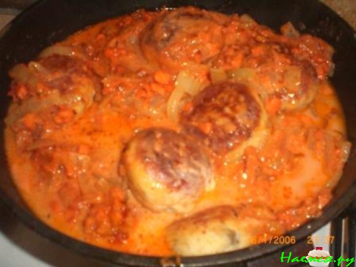 Котлеты из щуки с овощами