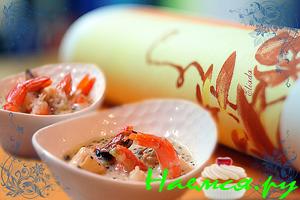 Молочный суп с морепродуктами и сметанкой Молочный суп с морепродуктами и сметанкой