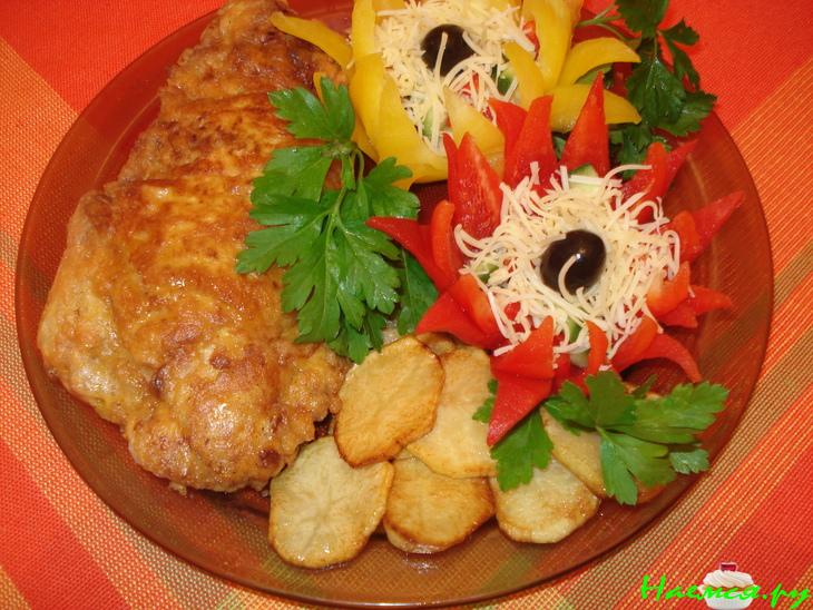 Фаршированная отбивная в коньячно &ndash; горчичном маринаде