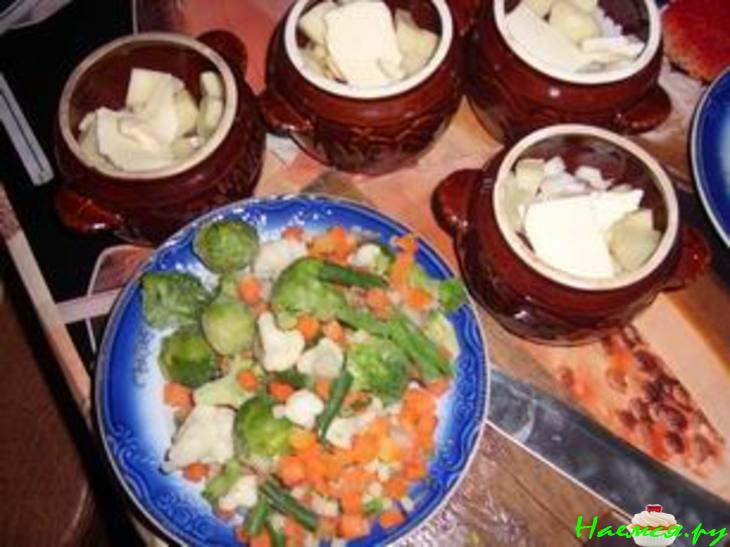 Мясо с овощами в горшочке Мясо с овощами в горшочке