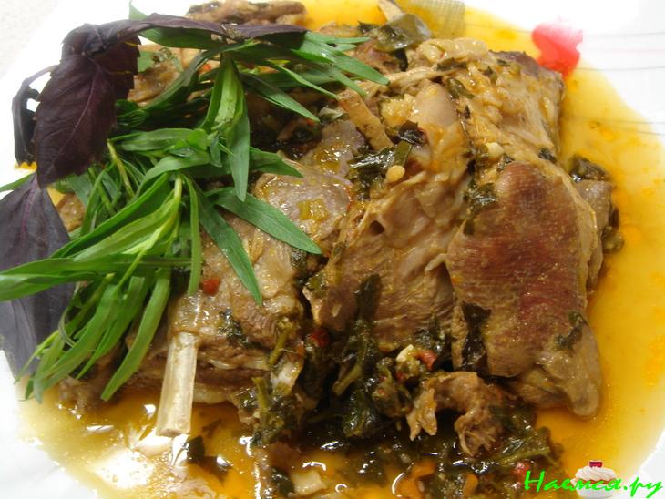 Чакапули из баранины с зеленью Чакапули из баранины с зеленью