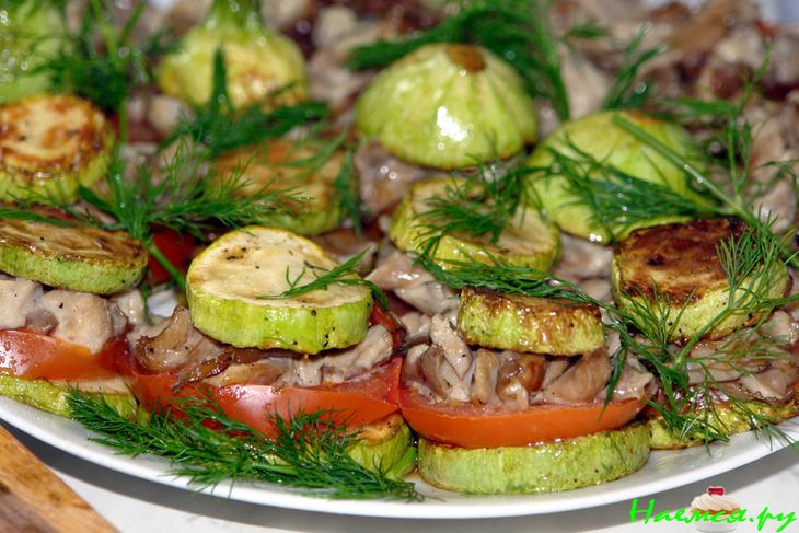 Башенки из кабачков Башенки из кабачков