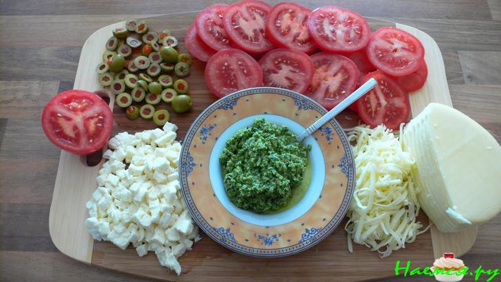 Картофельная пиццы с мацареллой