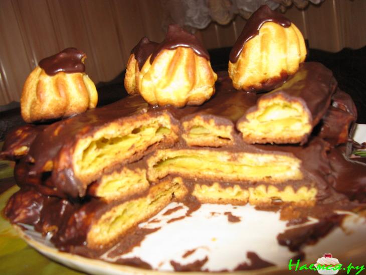 Торт 'Дамские пальчики' с заварным шоколадным кремом Торт 'Дамские пальчики' с заварным шоколадным кремом