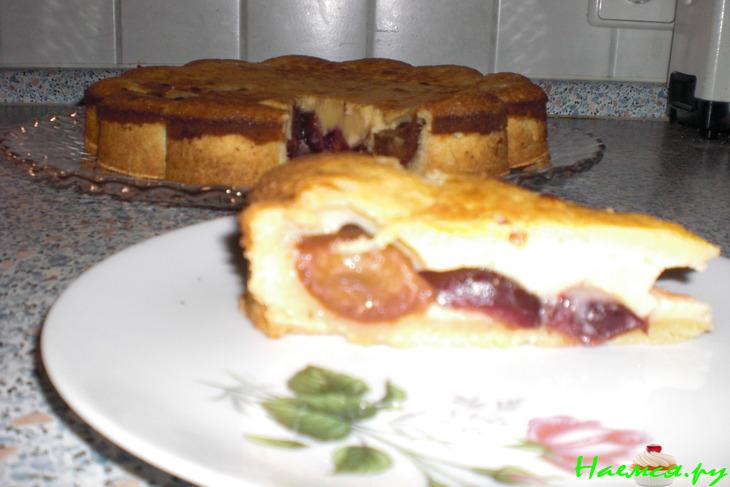 Пирог сливовый с творожной начинкой Пирог сливовый с творожной начинкой