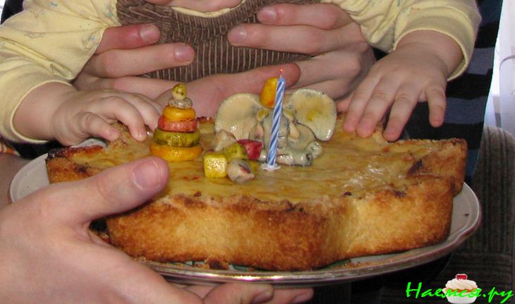 Лимонный пирог с начинкой