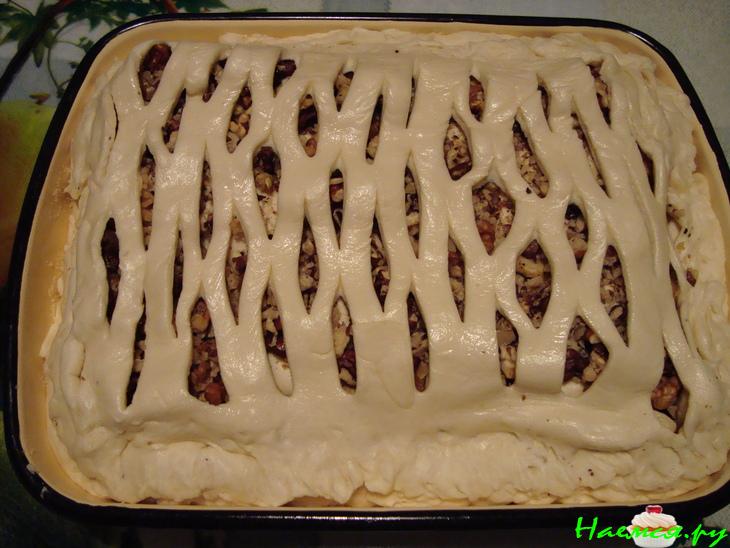 Яблочный пирог с грецкими орехами Яблочный пирог с грецкими орехами