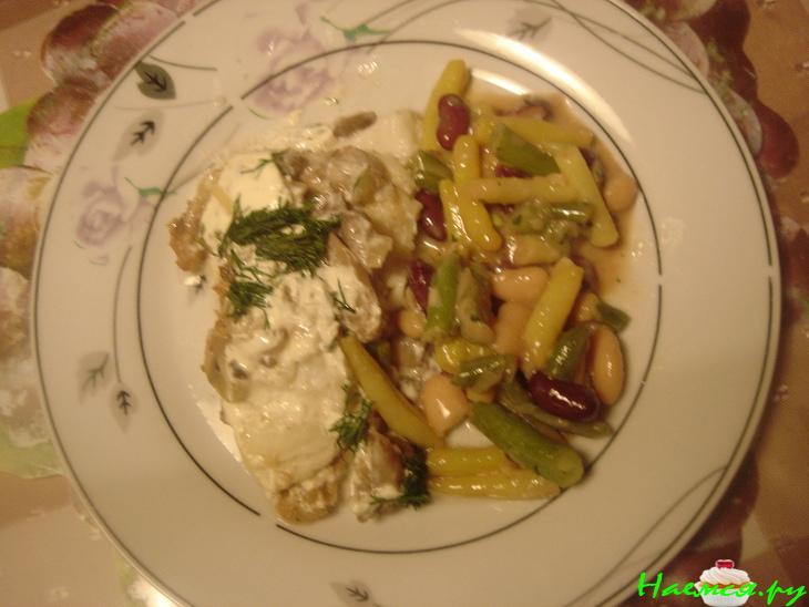 Жареная зубатка Жареная зубатка