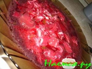 Борщ с сыром и шампиньонами