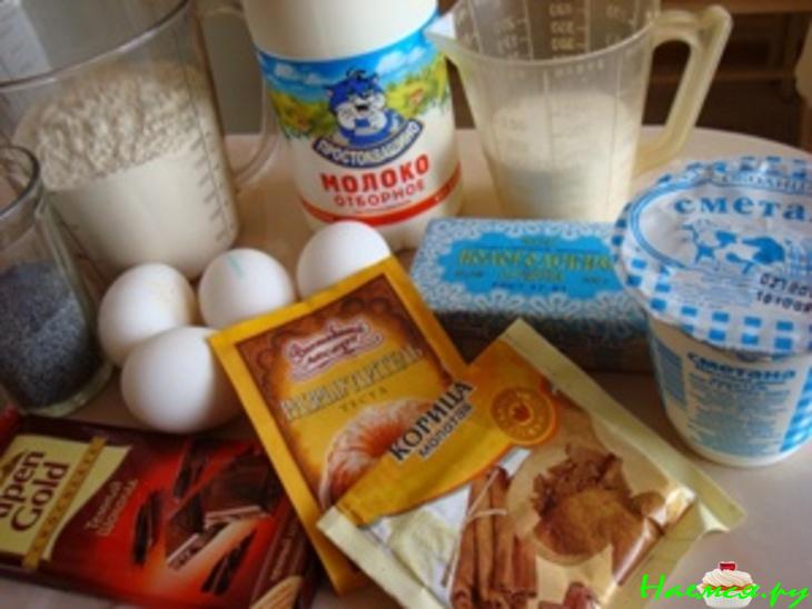 Шоколадно-маковый пирог