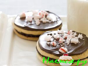 Песочное печенье в шоколадной глазури