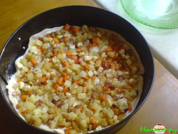 Слоёный пирог с овощами Слоёный пирог с овощами