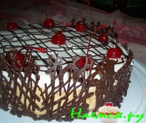 Творожный торт с грушами