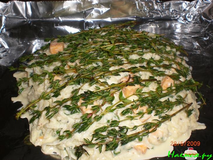 Картофельная краюшка с тимьяном и сыром