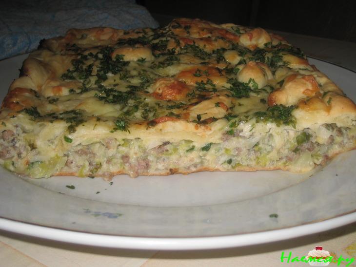 Запеканка капустная с фаршем в тесте