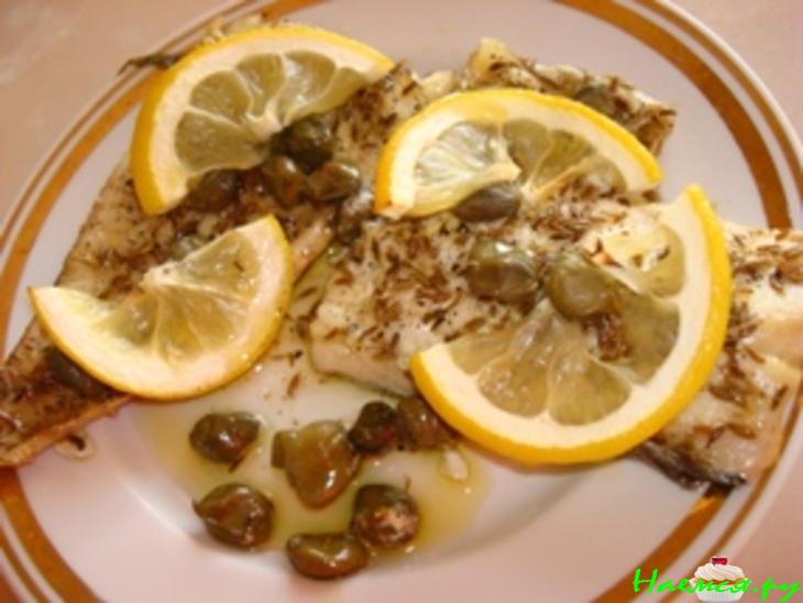 Треска с розмарином и каперсами