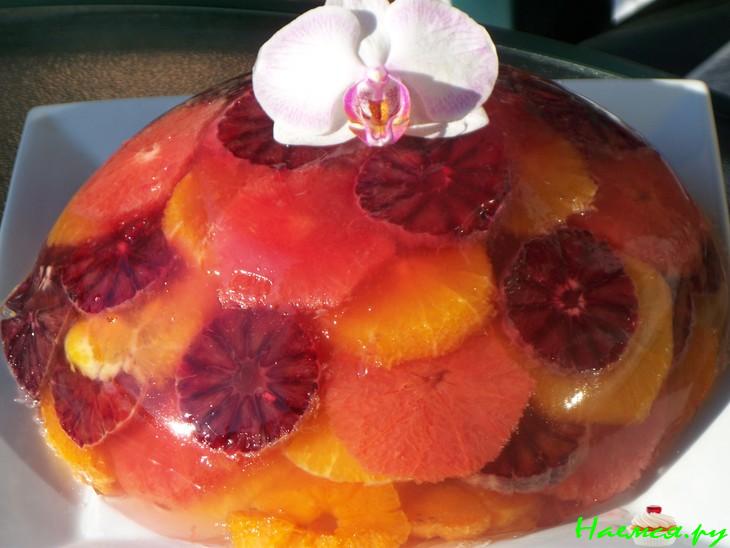Французский цитрусового желатиновый десерт 'Орхидея'