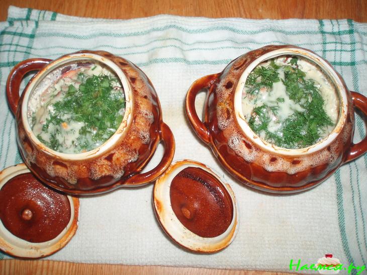 Судак приготовленный в горшочке