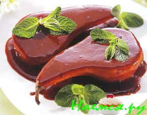 Груша в шоколадном соусе Груша в шоколадном соусе