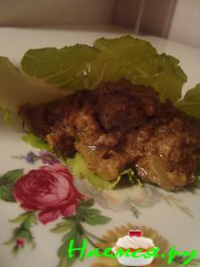 Куриная печень с сердечками