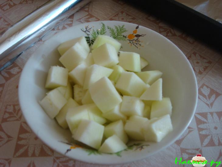 Рыба в фольге с кабачком