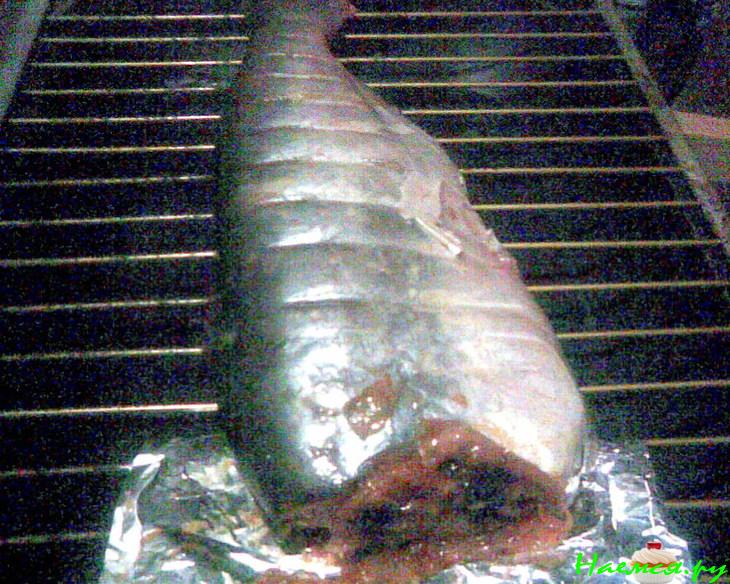 Пангасиус фаршированный, запеченный на гриле