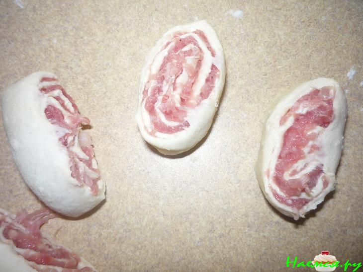 Улиточки творожные с фаршем Улиточки творожные с фаршем