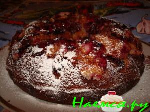 Кекс с вишнями и корицей