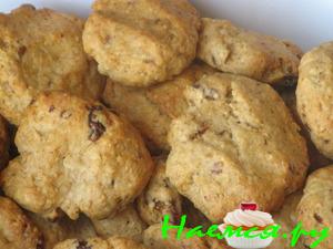 Печенье овсяное с изюмом и курагой