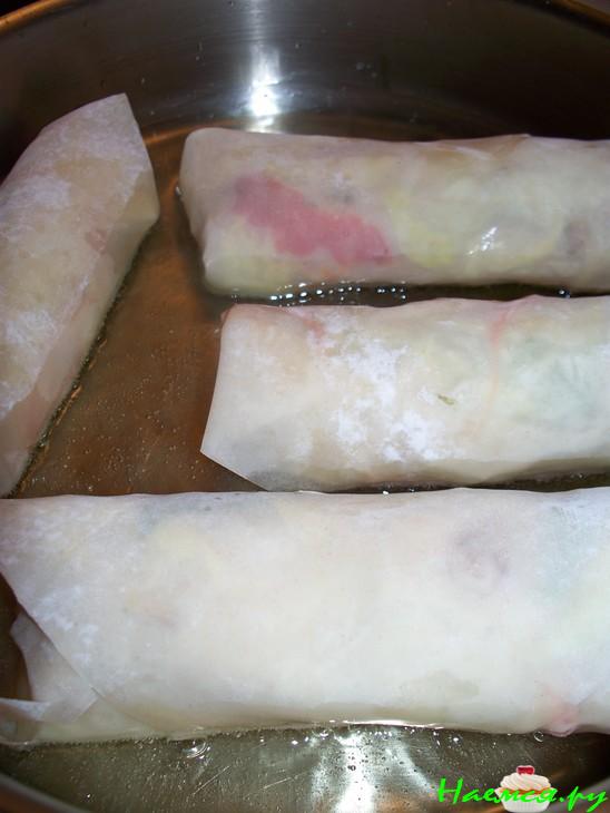 Роллы из теста фила с креветками и тремя видами сыра!!