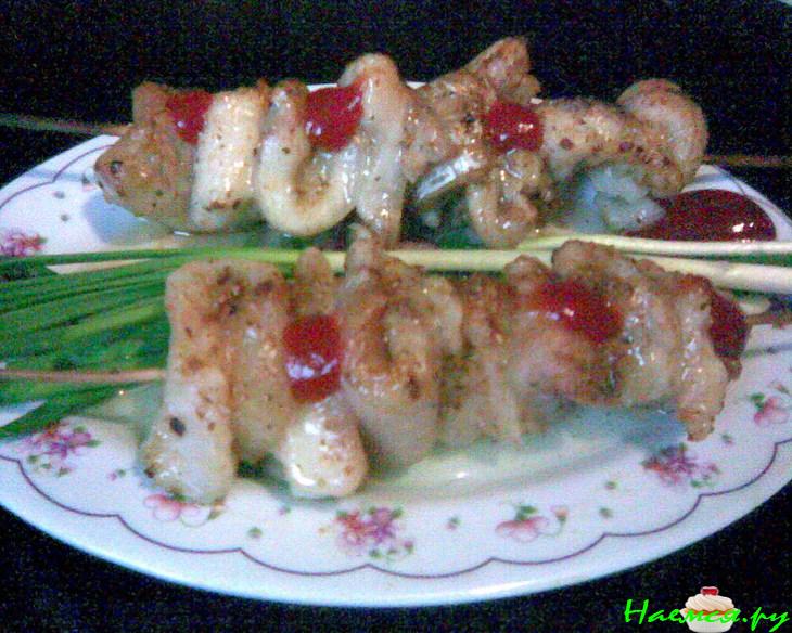 Рыбный шашлык в духовке