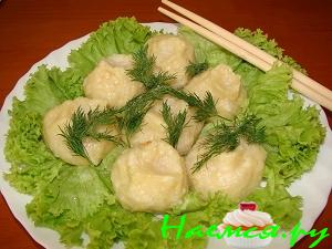 Манты из рисового теста